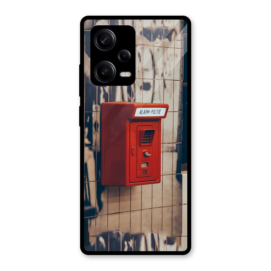 Vintage Alarm Glass Back Case for Redmi Note 12 Pro