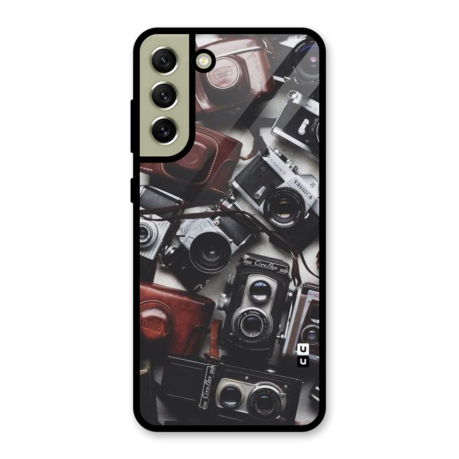 Vintage Beauty Shutter Glass Back Case for Galaxy S21 FE 5G