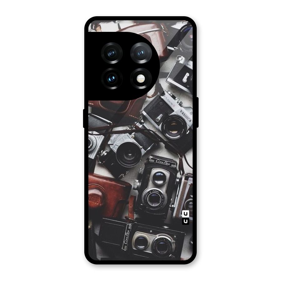 Vintage Beauty Shutter Glass Back Case for OnePlus 11