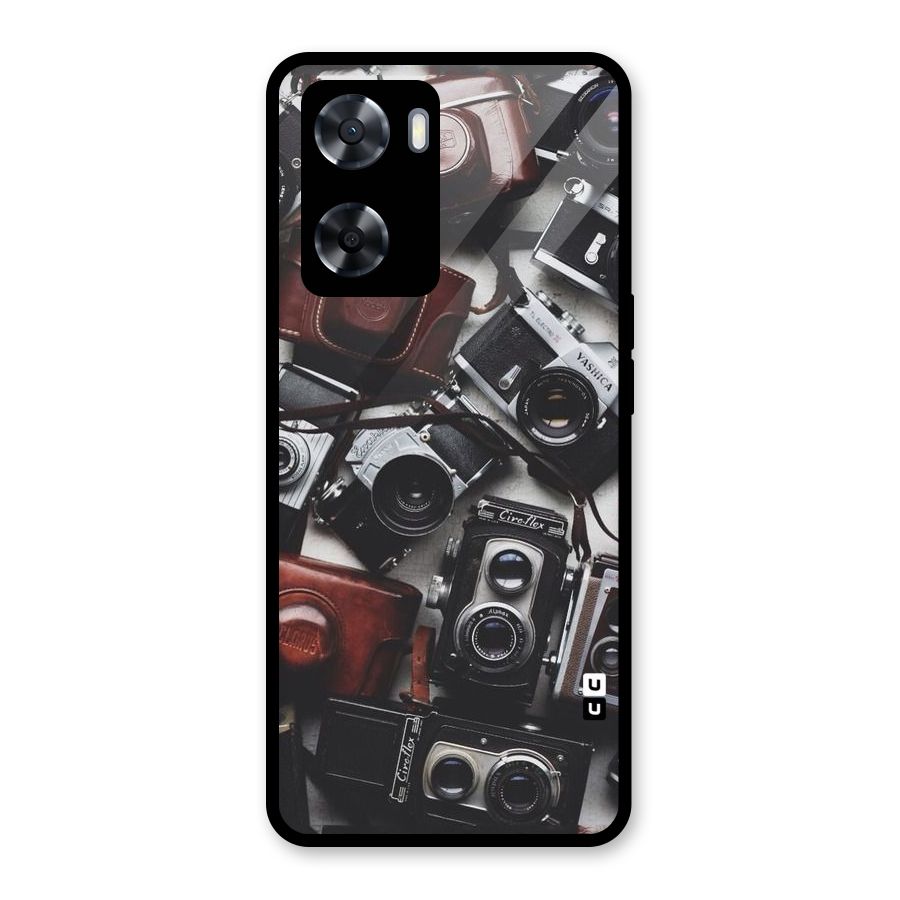 Vintage Beauty Shutter Glass Back Case for Oppo A57 2022