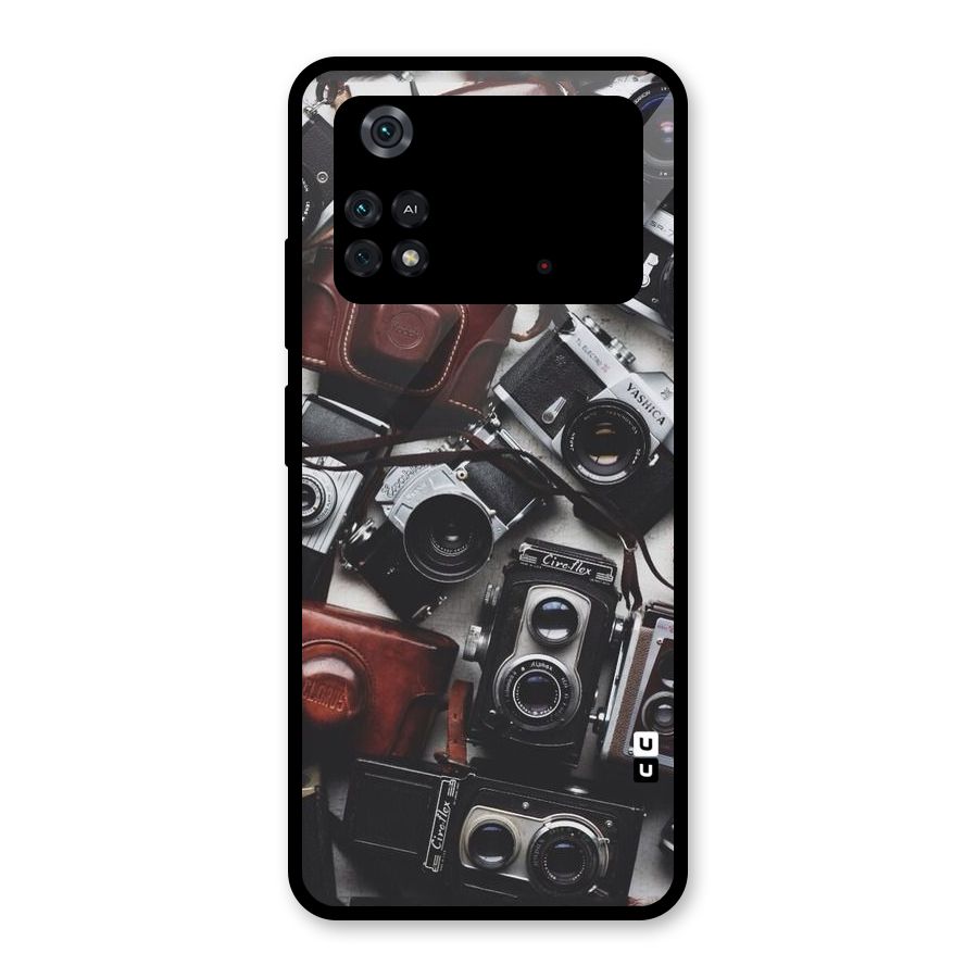 Vintage Beauty Shutter Glass Back Case for Poco M4 Pro 4G