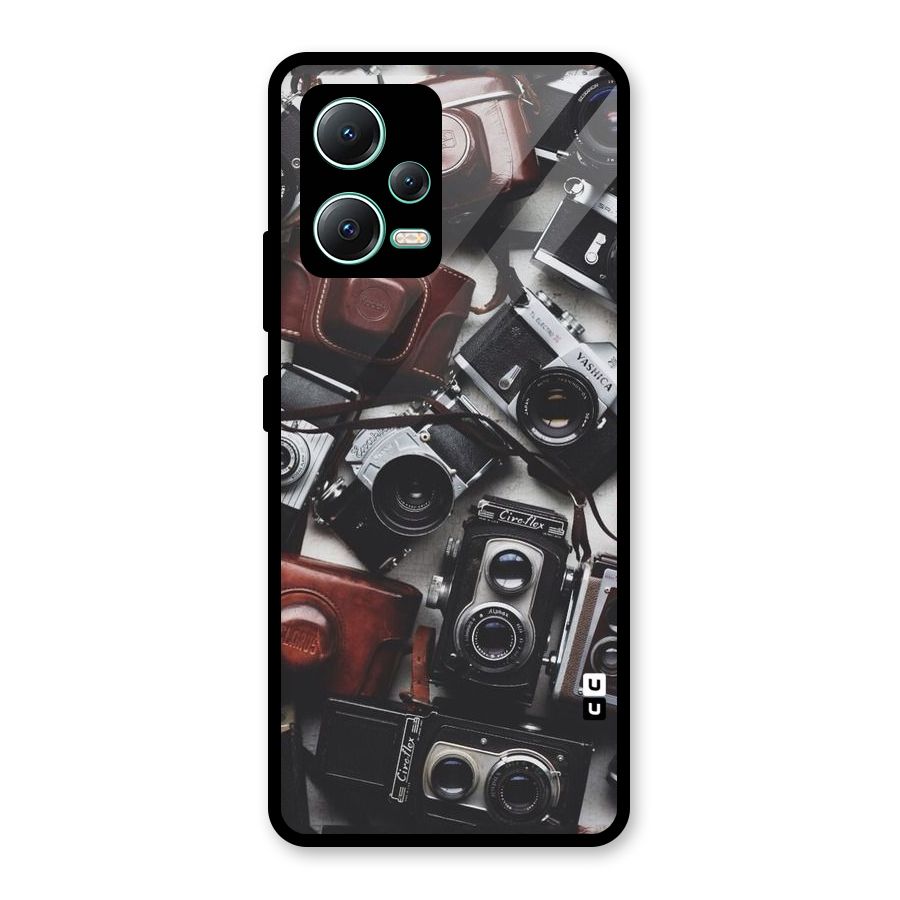 Vintage Beauty Shutter Glass Back Case for Redmi Note 12 5G