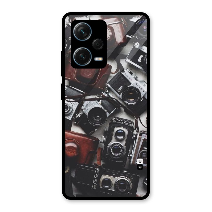 Vintage Beauty Shutter Glass Back Case for Redmi Note 12 Pro Plus 5G