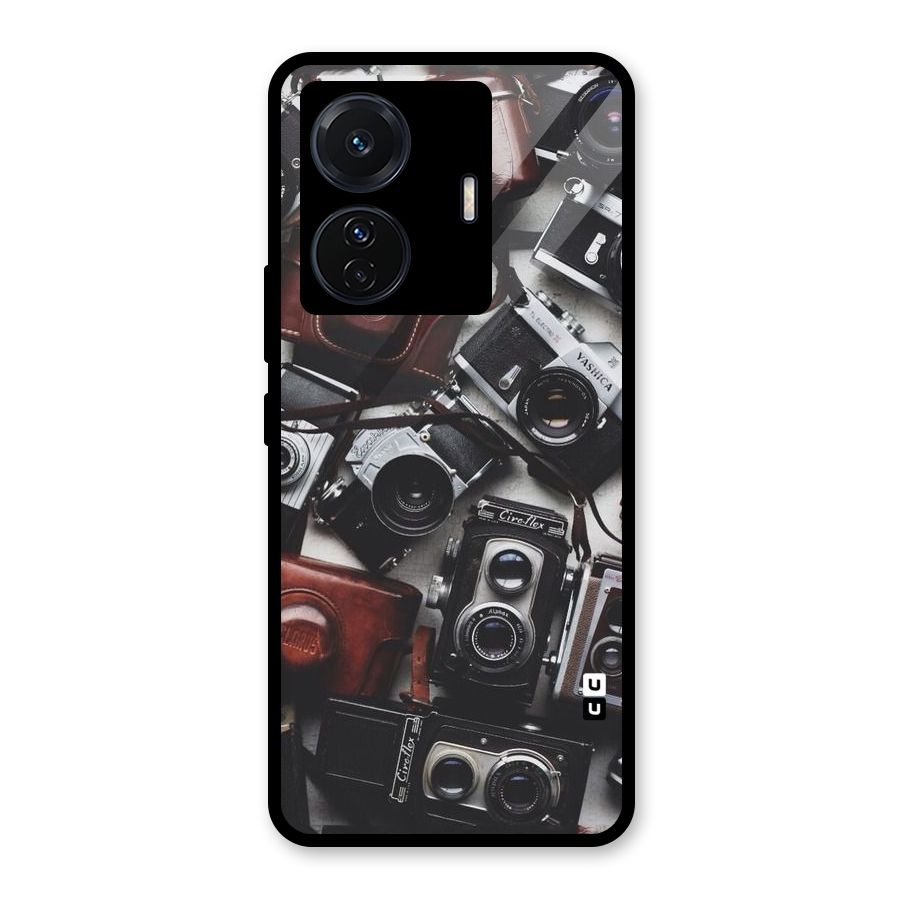 Vintage Beauty Shutter Glass Back Case for Vivo T1 Pro