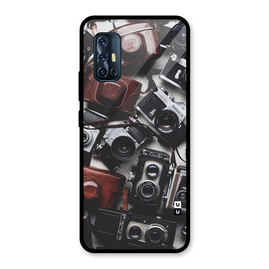 Vintage Beauty Shutter Glass Back Case for Vivo V17