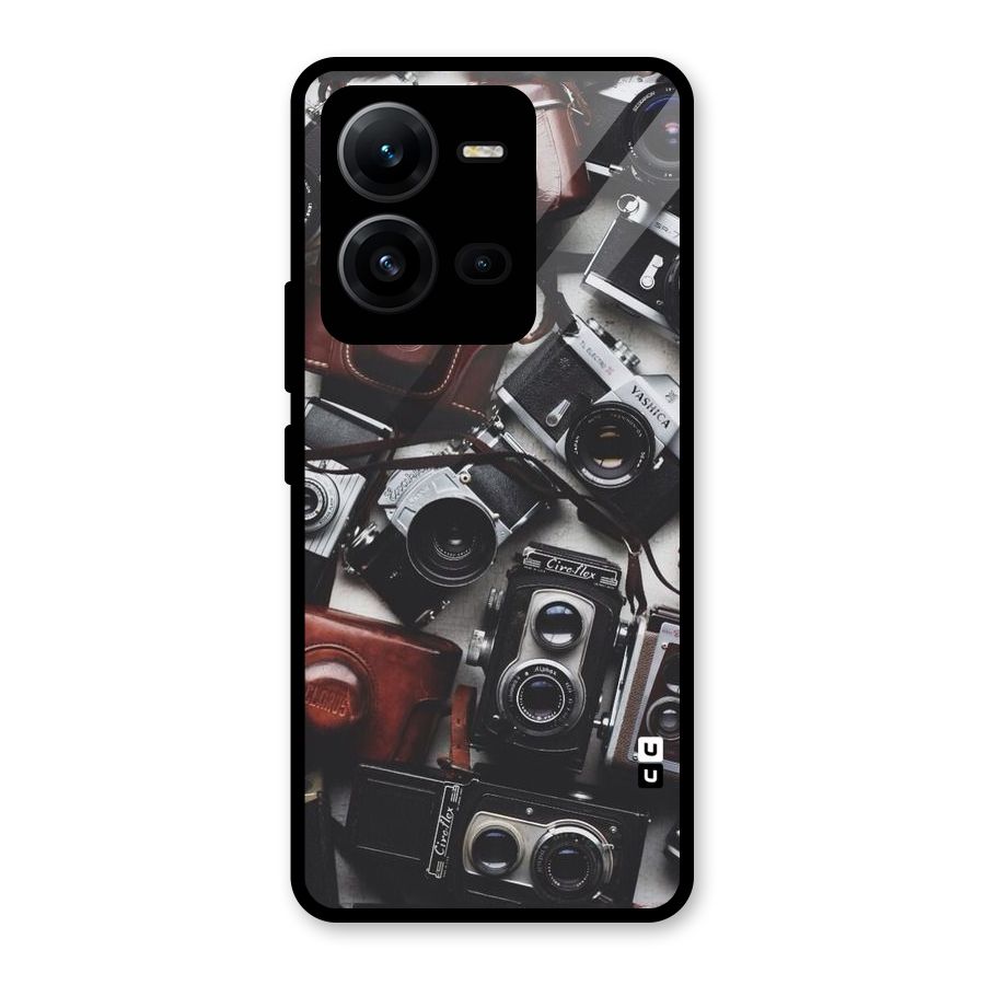Vintage Beauty Shutter Glass Back Case for Vivo V25