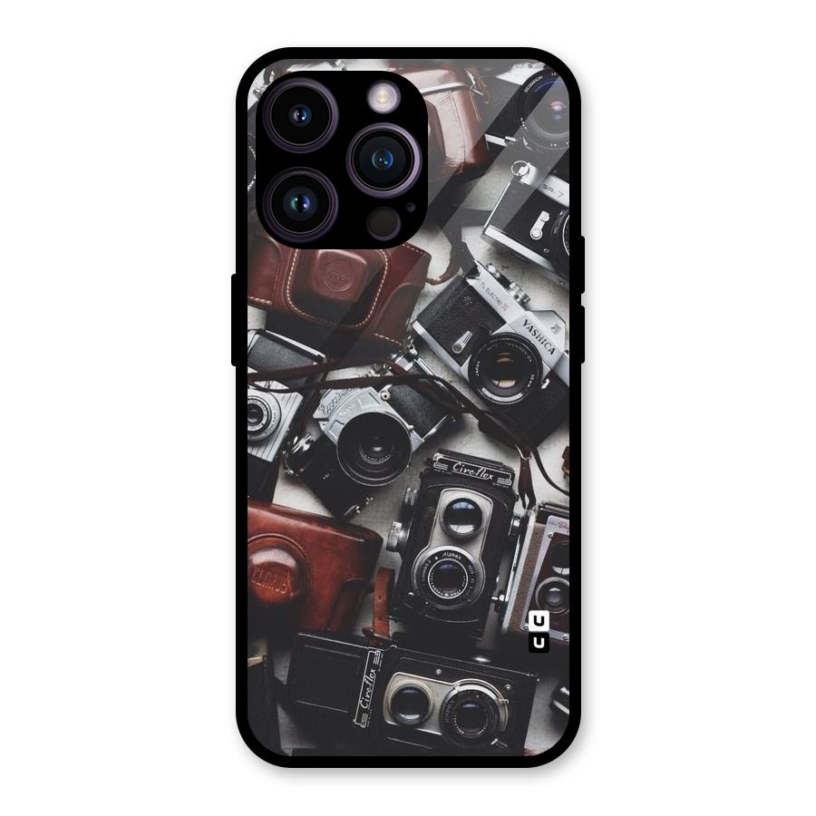 Vintage Beauty Shutter Glass Back Case for iPhone 14 Pro Max