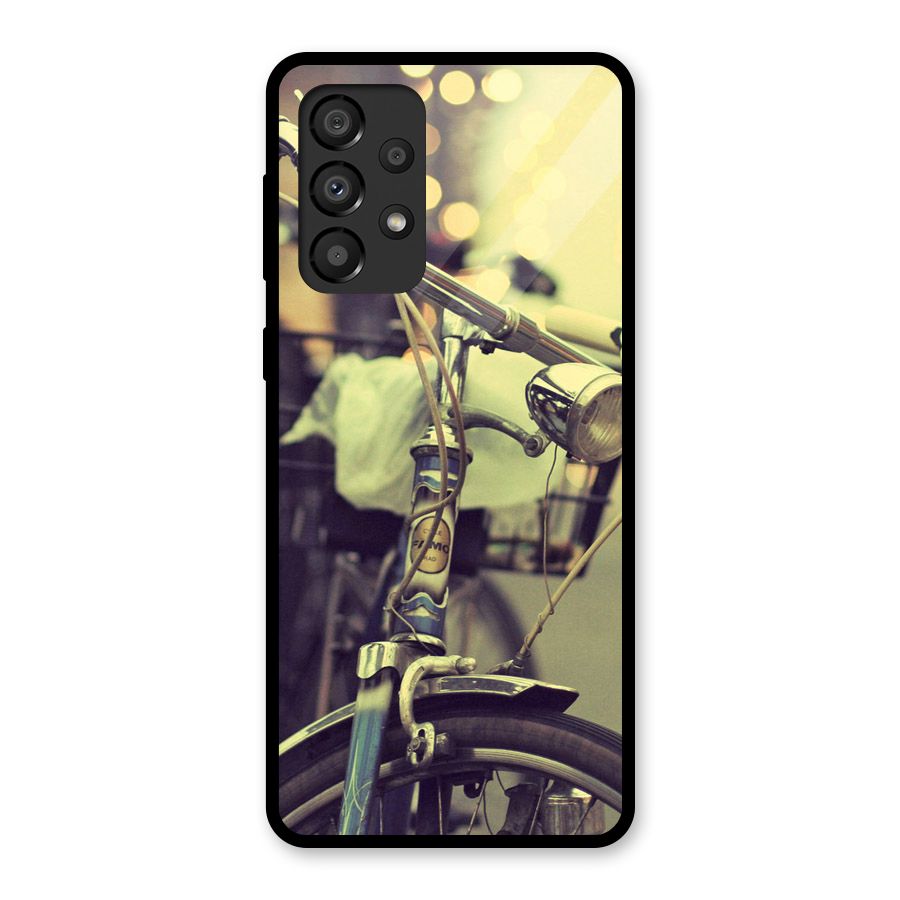 Vintage Bicycle Glass Back Case for Galaxy A33 5G