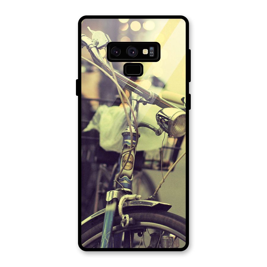 Vintage Bicycle Glass Back Case for Galaxy Note 9