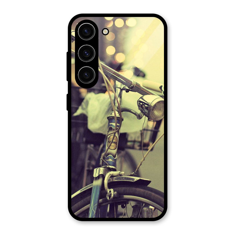 Vintage Bicycle Glass Back Case for Galaxy S23
