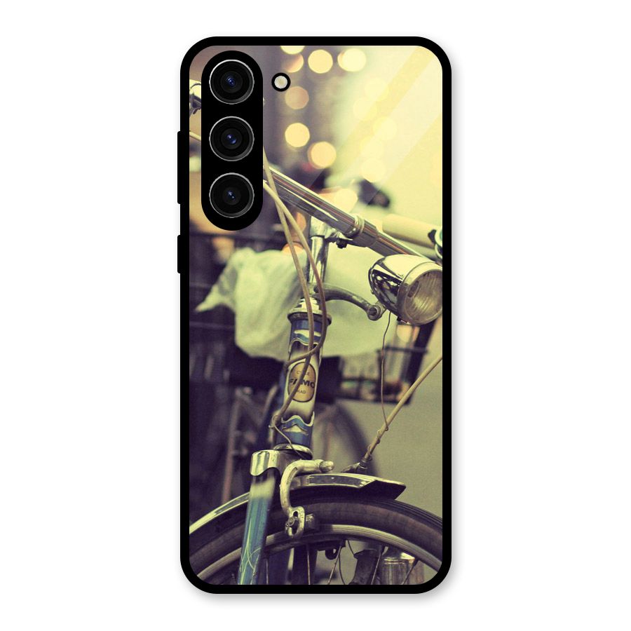 Vintage Bicycle Glass Back Case for Galaxy S23 Plus