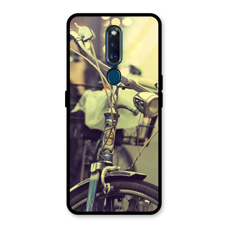 Vintage Bicycle Glass Back Case for Oppo F11 Pro