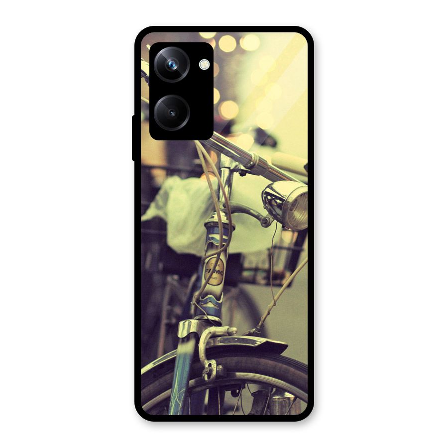 Vintage Bicycle Glass Back Case for Realme 10 Pro