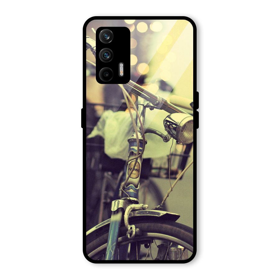 Vintage Bicycle Glass Back Case for Realme GT 5G