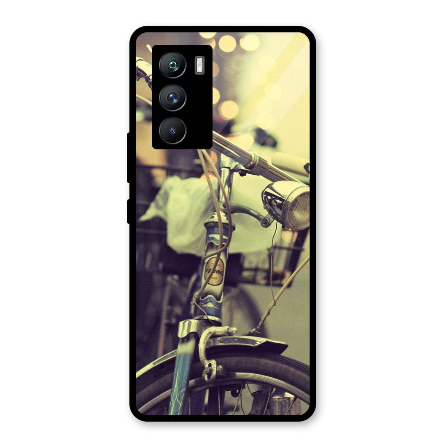 Vintage Bicycle Glass Back Case for Vivo iQOO 9 SE