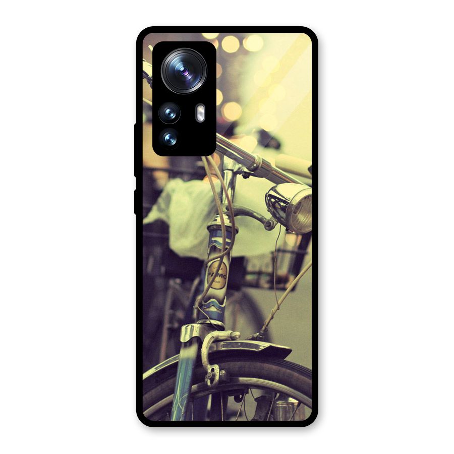Vintage Bicycle Glass Back Case for Xiaomi 12 Pro
