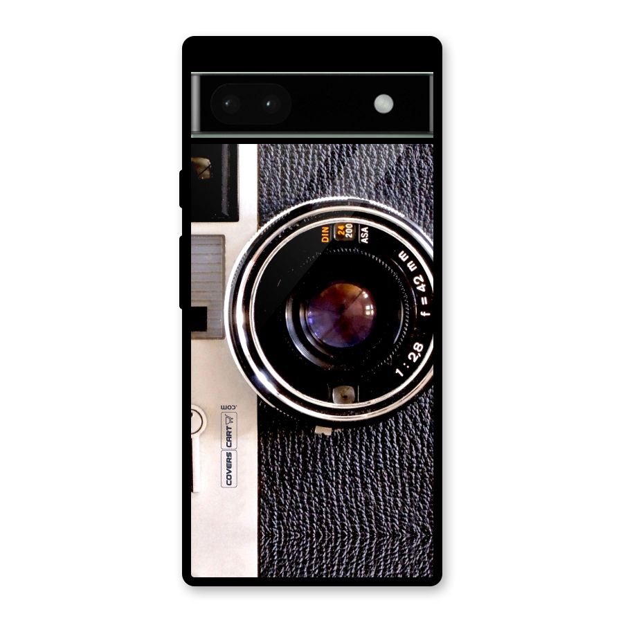 Vintage Camera Glass Back Case for Google Pixel 6a