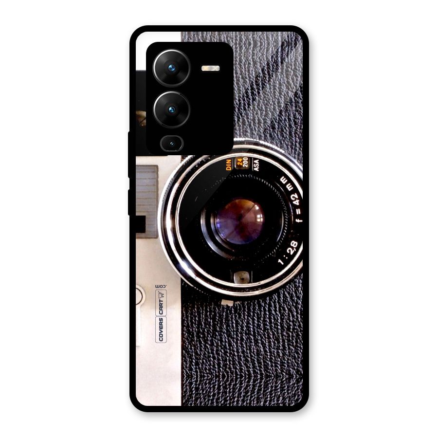 Vintage Camera Glass Back Case for Vivo V25 Pro
