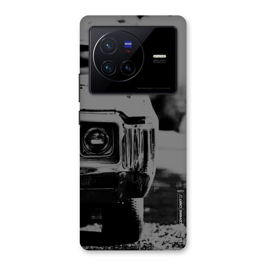 Vintage Car Black and White Back Case for Vivo X80