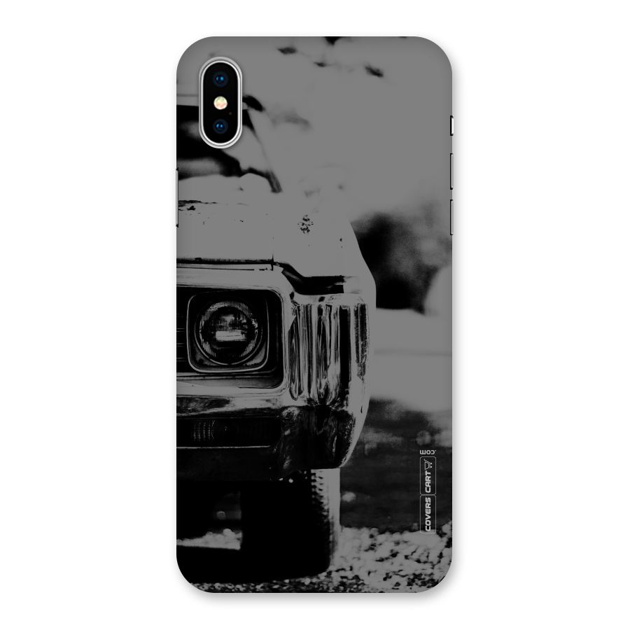 Vintage Car Black and White Back Case for iPhone XS