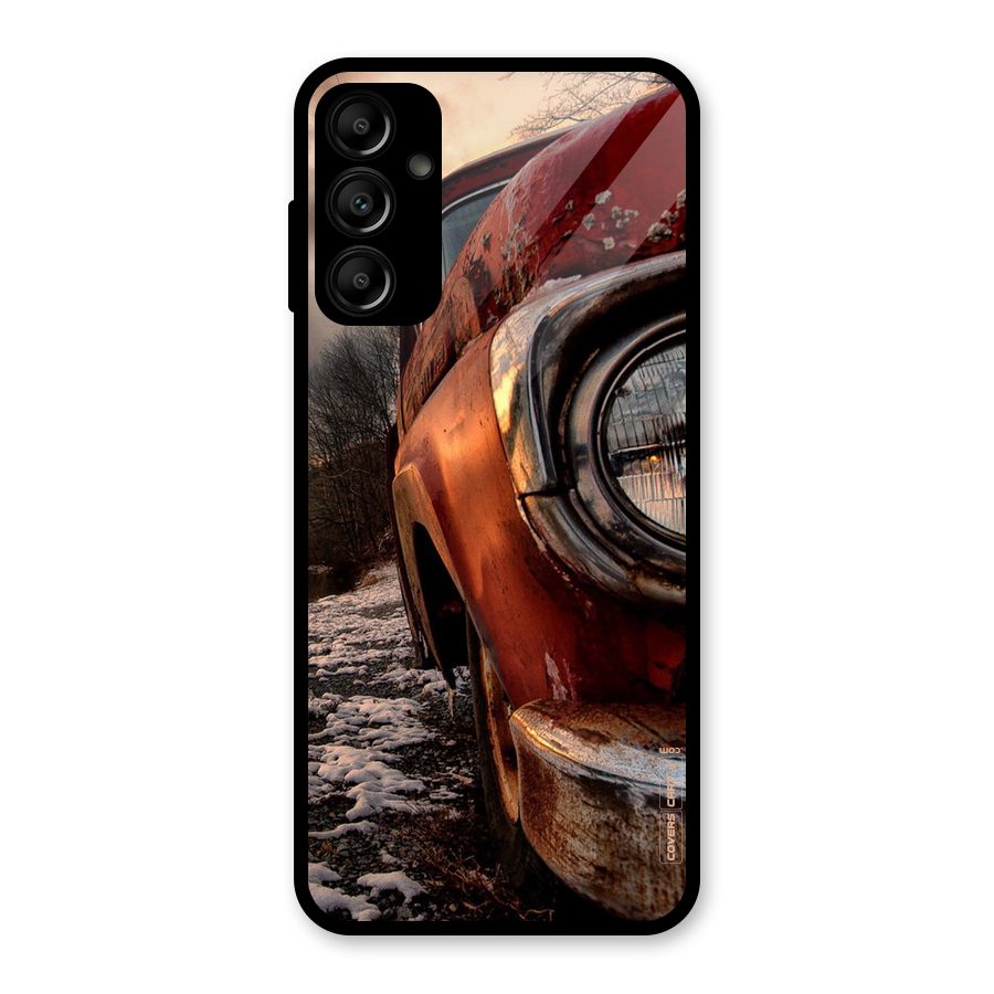 Vintage Car Headlight Glass Back Case for Galaxy A14 5G