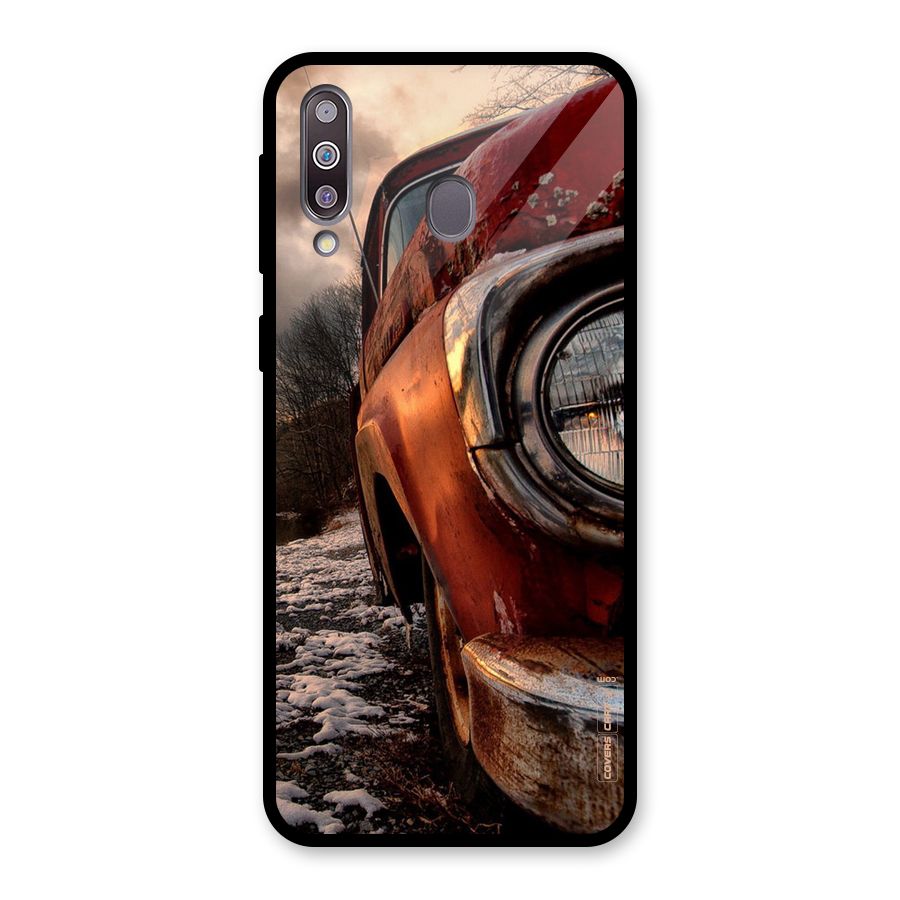 Vintage Car Headlight Glass Back Case for Galaxy M30
