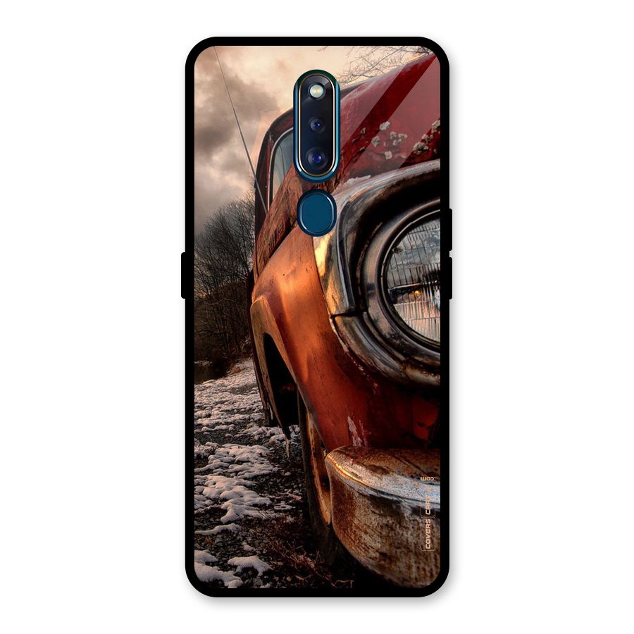 Vintage Car Headlight Glass Back Case for Oppo F11 Pro