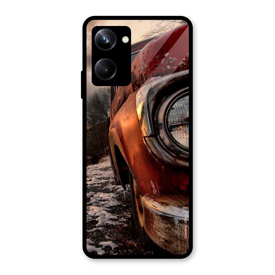 Vintage Car Headlight Glass Back Case for Realme 10 Pro