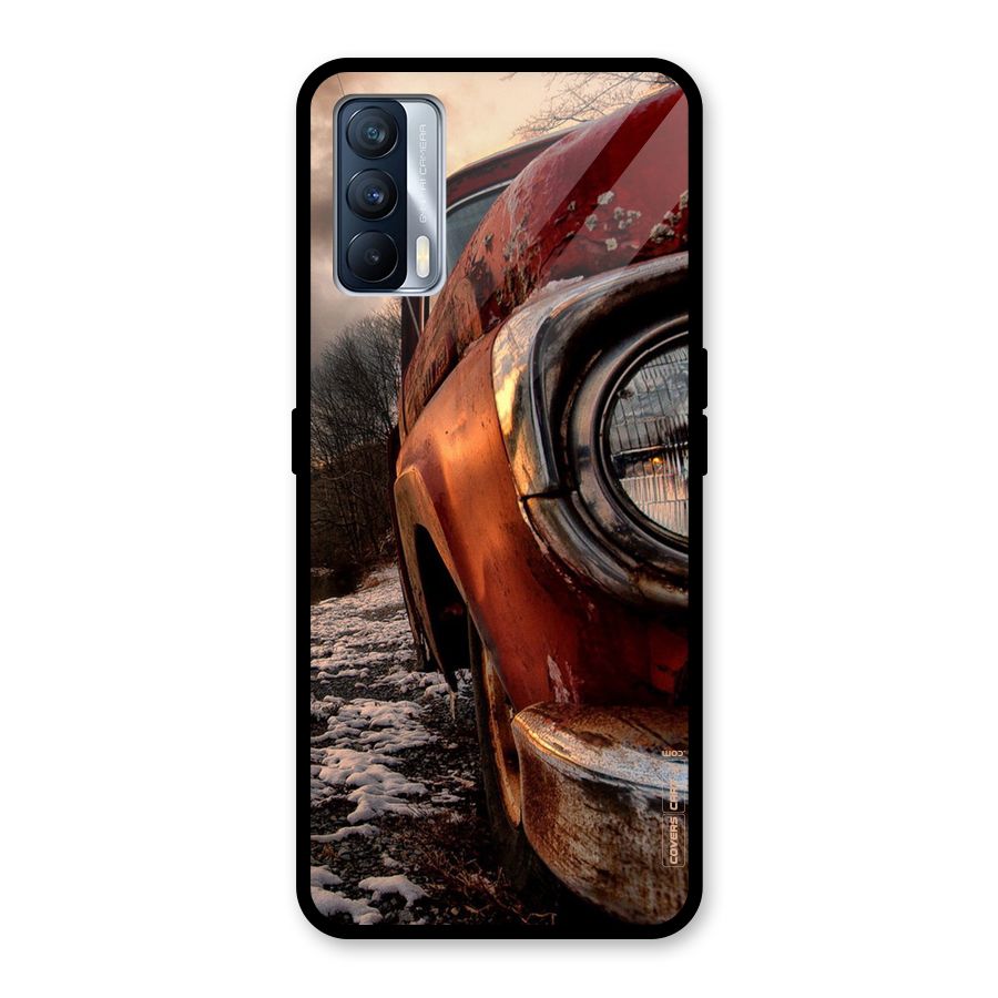 Vintage Car Headlight Glass Back Case for Realme X7