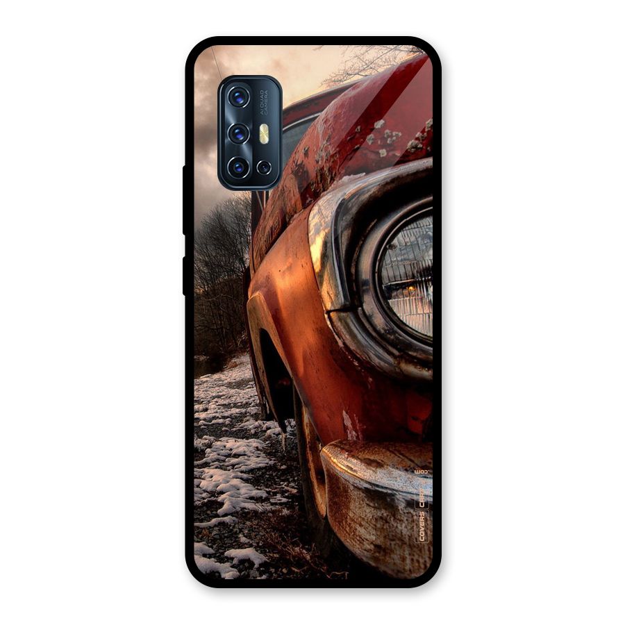 Vintage Car Headlight Glass Back Case for Vivo V17