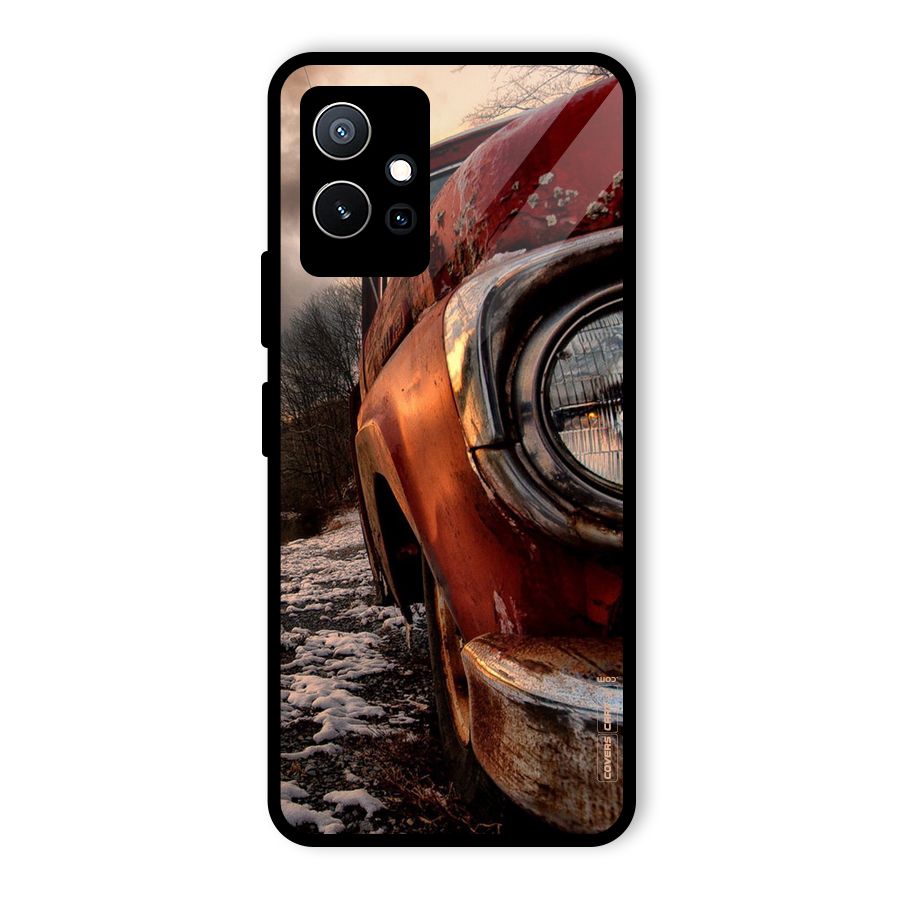 Vintage Car Headlight Glass Back Case for Vivo iQOO Z6