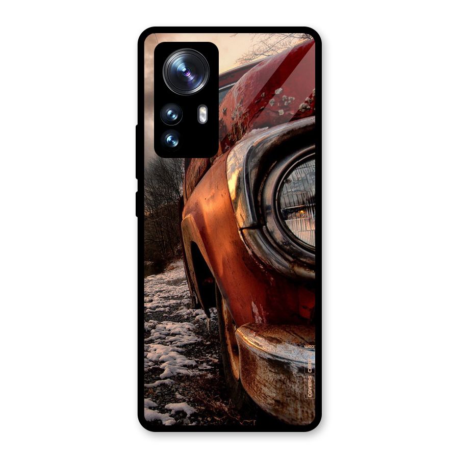 Vintage Car Headlight Glass Back Case for Xiaomi 12 Pro