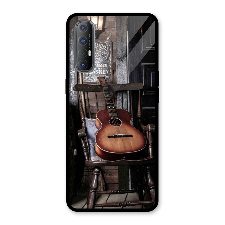 Vintage Chair Guitar Glass Back Case for Oppo Reno3 Pro
