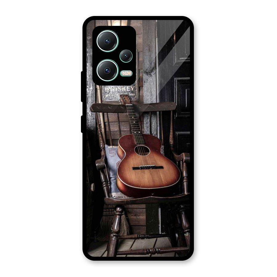Vintage Chair Guitar Glass Back Case for Redmi Note 12 5G