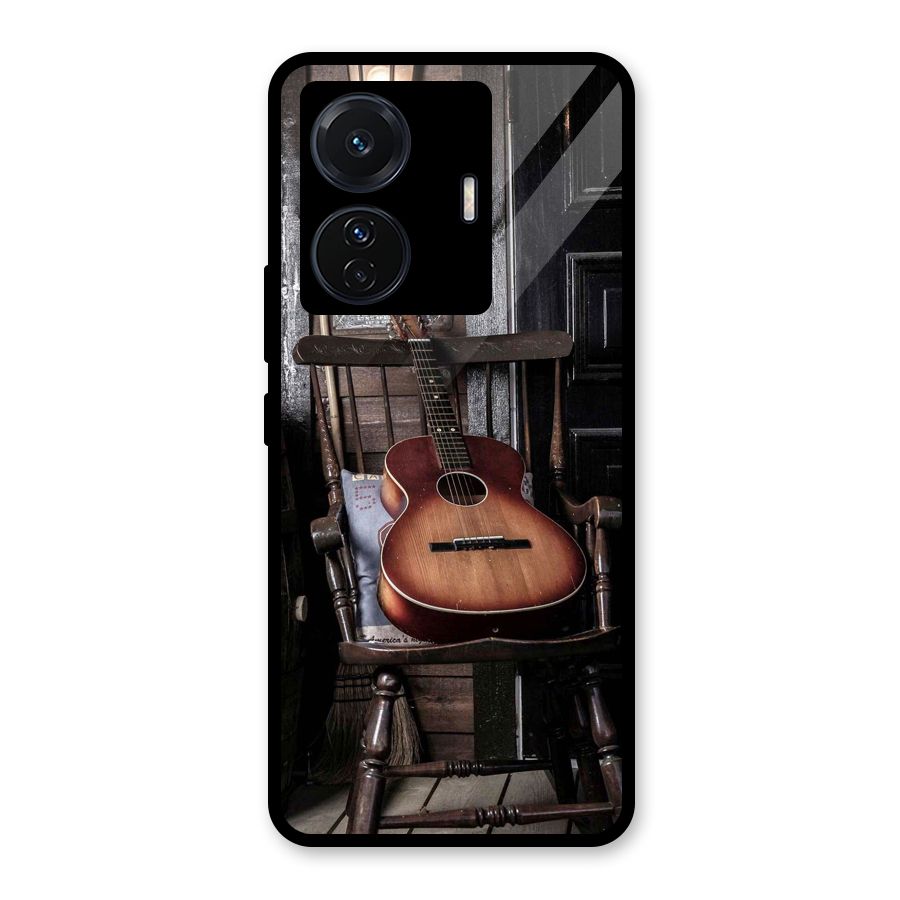 Vintage Chair Guitar Glass Back Case for Vivo T1 Pro