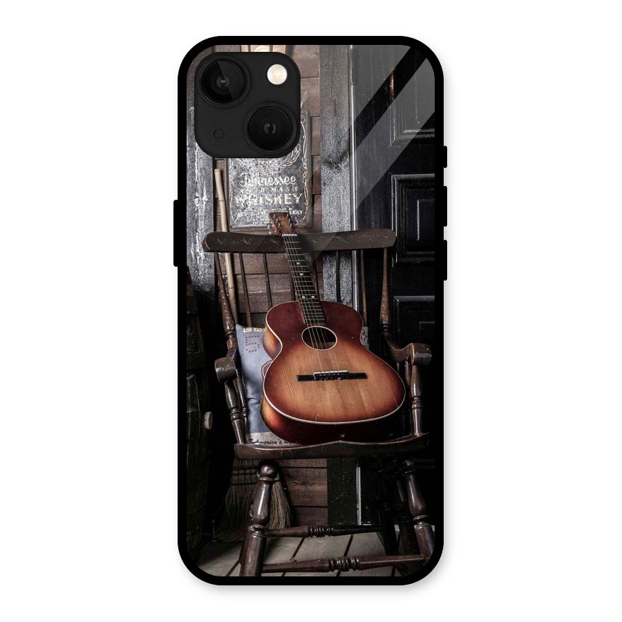 Vintage Chair Guitar Glass Back Case for iPhone 13