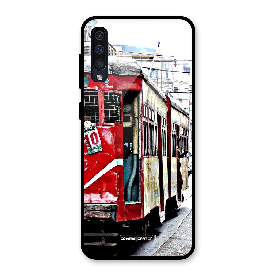 Vintage Citystyle Glass Back Case for Galaxy A50
