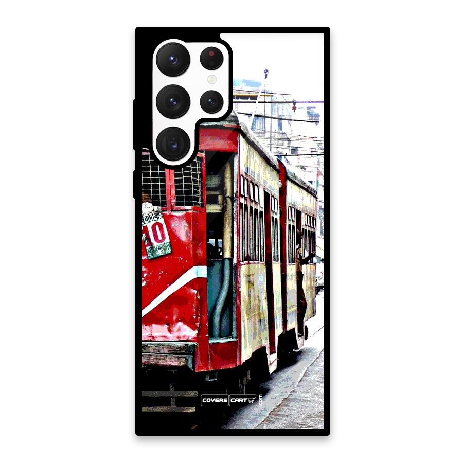 Vintage Citystyle Glass Back Case for Galaxy S22 Ultra 5G