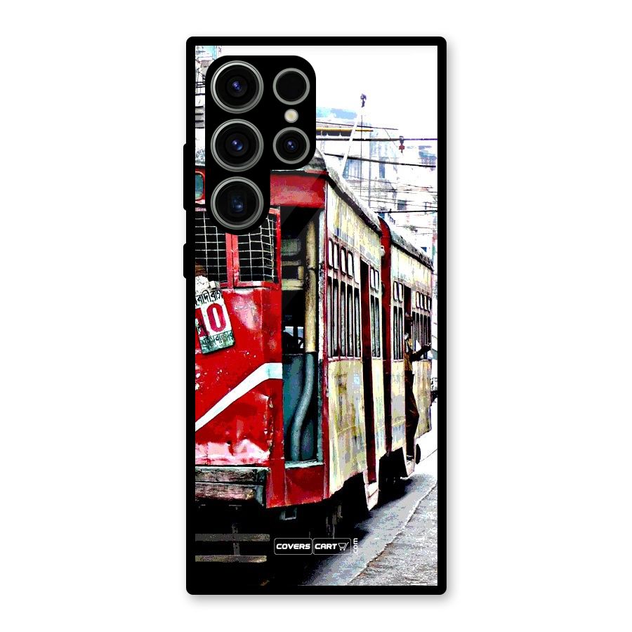 Vintage Citystyle Glass Back Case for Galaxy S23 Ultra
