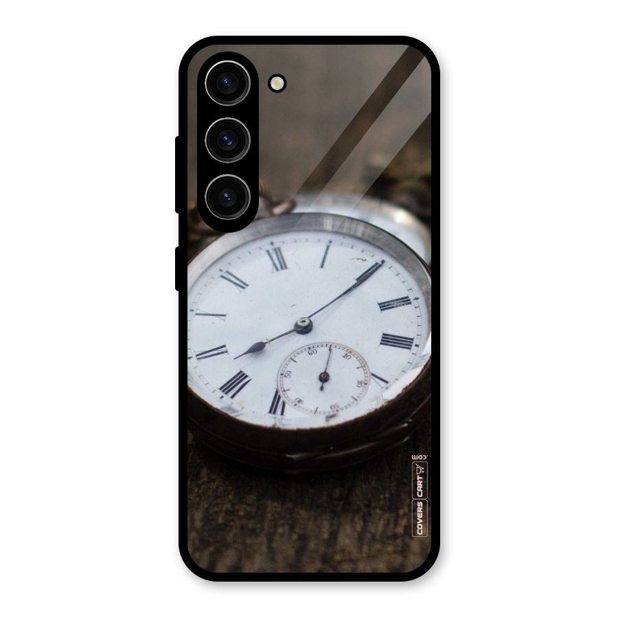 Vintage Clock Glass Back Case for Galaxy S23
