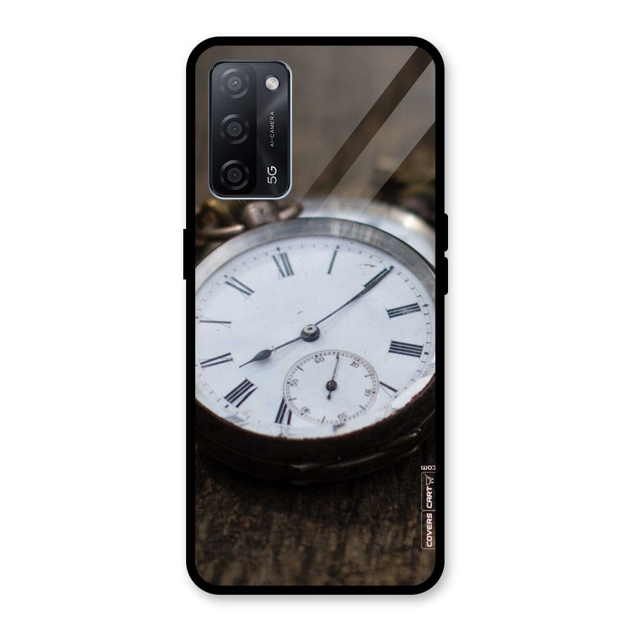 Vintage Clock Glass Back Case for Oppo A53s 5G