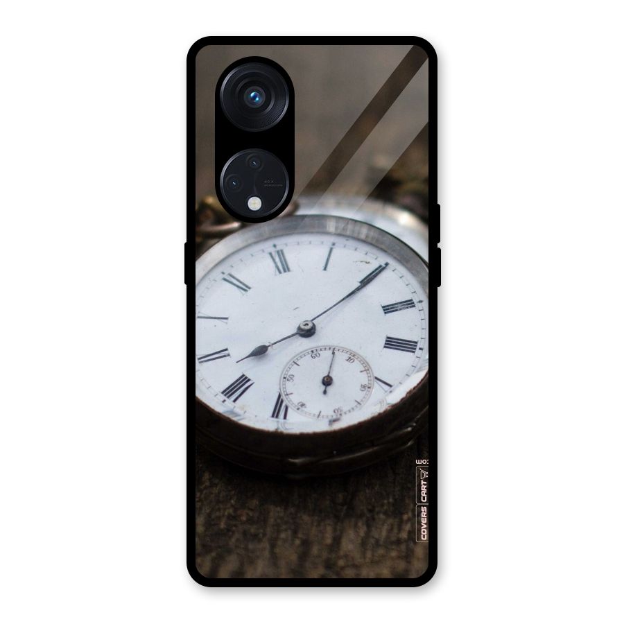 Vintage Clock Glass Back Case for Reno8 T 5G