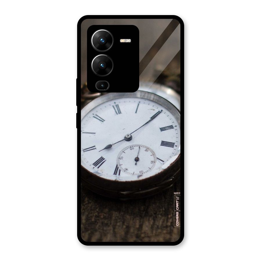 Vintage Clock Glass Back Case for Vivo V25 Pro
