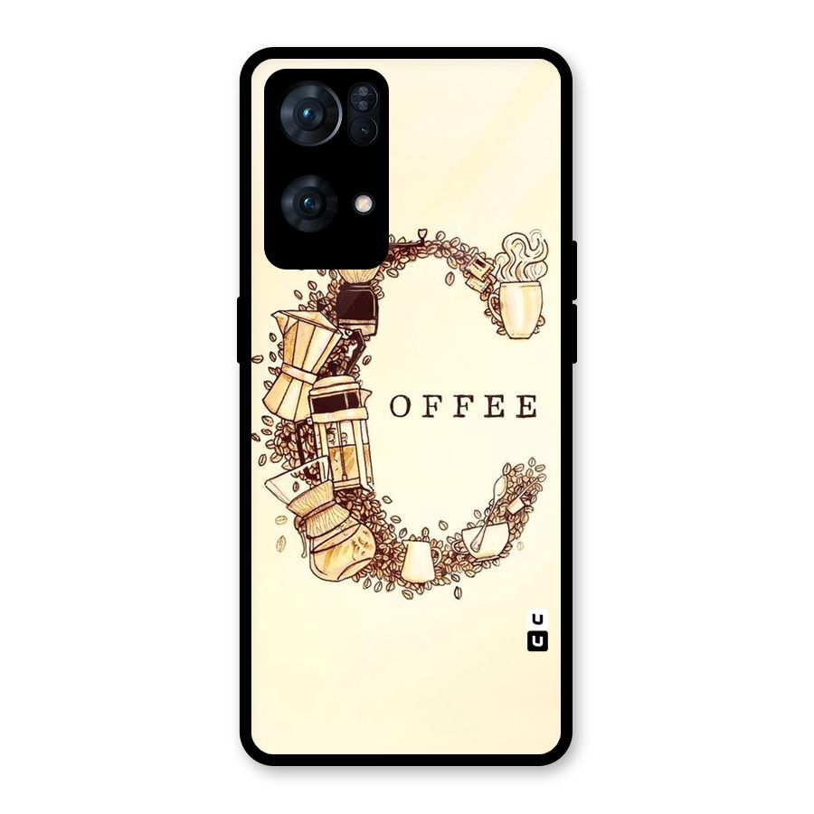 Vintage Coffee Glass Back Case for Oppo Reno7 Pro 5G