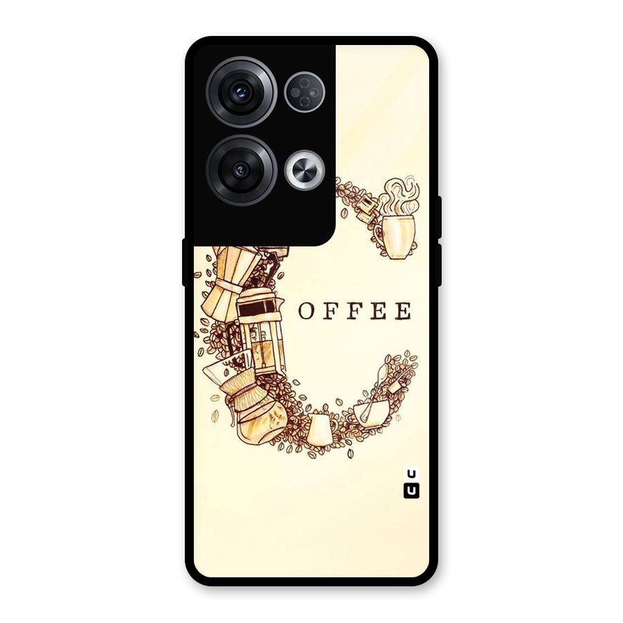 Vintage Coffee Glass Back Case for Oppo Reno8 Pro 5G
