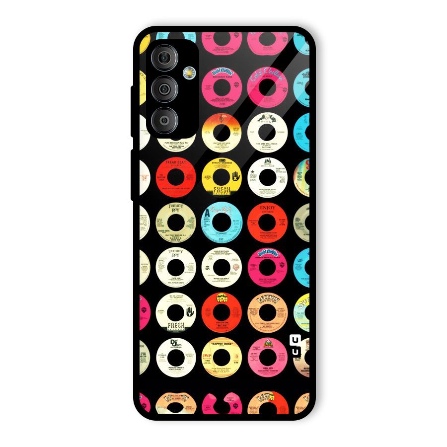 Vintage Collection CDs Glass Back Case for Galaxy F23