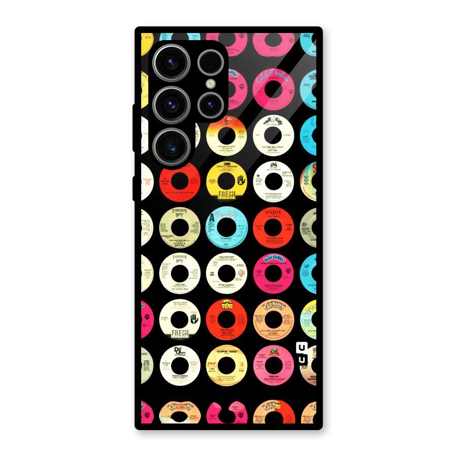 Vintage Collection CDs Glass Back Case for Galaxy S23 Ultra