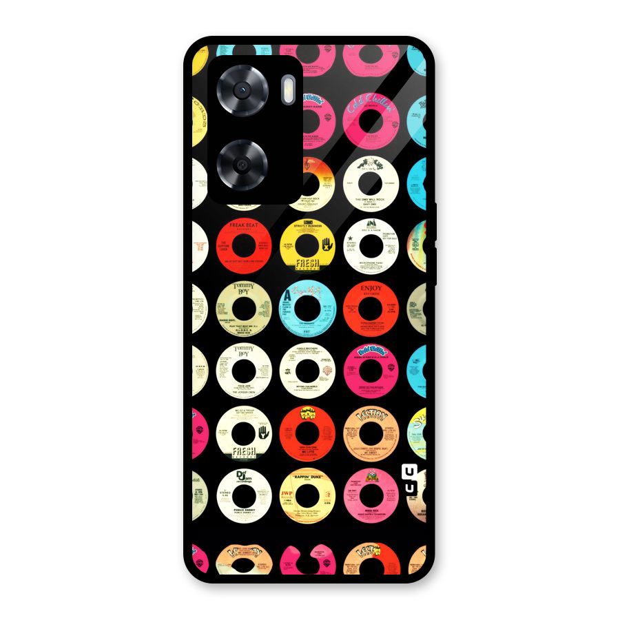 Vintage Collection CDs Glass Back Case for Oppo A57 2022