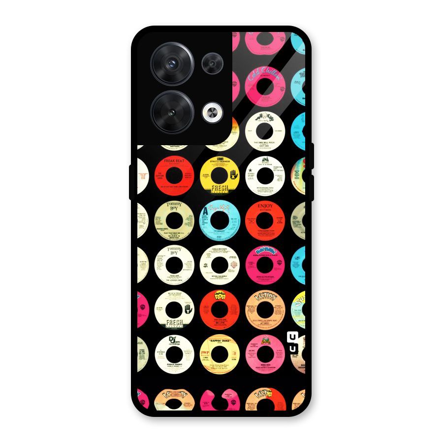 Vintage Collection CDs Glass Back Case for Oppo Reno8 5G