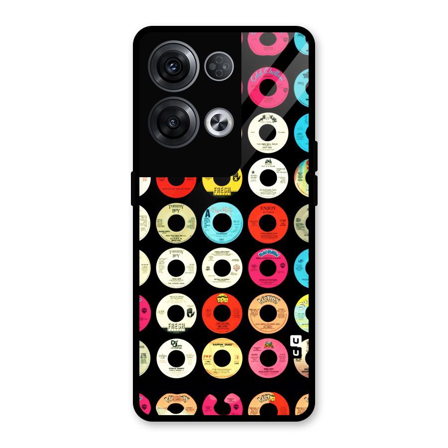 Vintage Collection CDs Glass Back Case for Oppo Reno8 Pro 5G